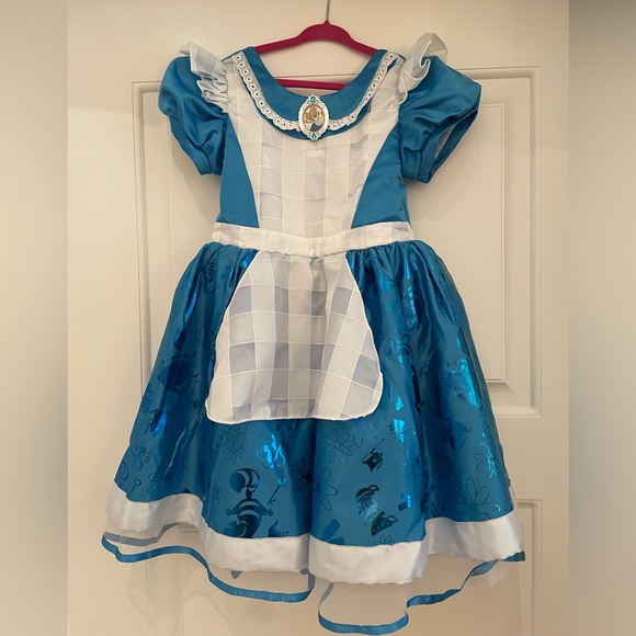 Disney Store Alice in Wonderland Costume Dress Size 5/6 - Picture 1 of 4
